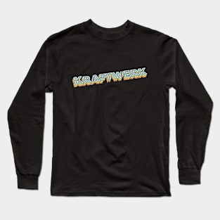 Kraftwerk Retro Typography Faded Style Long Sleeve T-Shirt